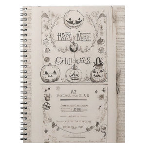 Cuaderno vintage de Halloween