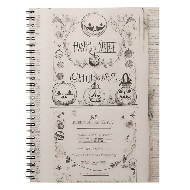 Cuaderno vintage de Halloween (Frente)