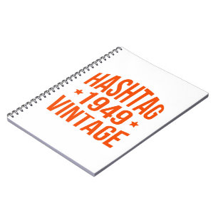 Cuaderno Vintage de hashtag de 1949