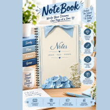 Cuaderno vintage de literatura de Nivea | Floral A