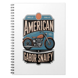 Cuaderno Vintage de motocicleta estadounidense