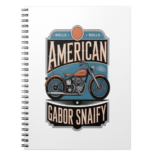 Cuaderno Vintage de motocicleta estadounidense (Frente)