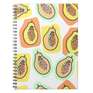 Cuaderno Vintage de papaya a mano sin costura.