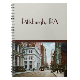 Cuaderno vintage del centro de Pittsburgh