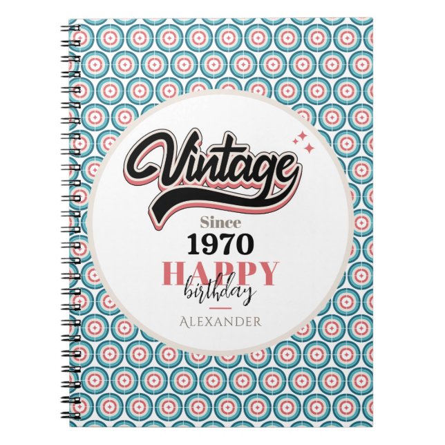 Cuaderno Vintage desde 1970 (Frente)
