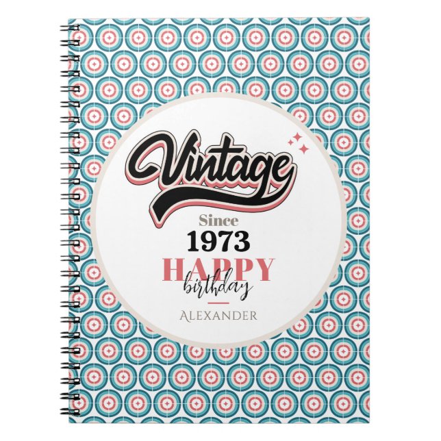Cuaderno Vintage desde 1973 (Frente)