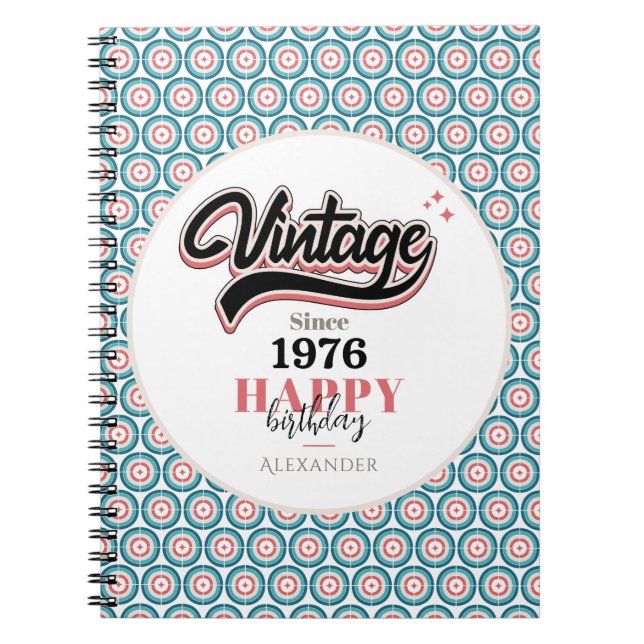 Cuaderno Vintage desde 1976 (Frente)