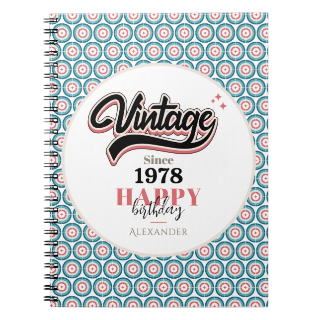 Cuaderno Vintage desde 1978 (Frente)