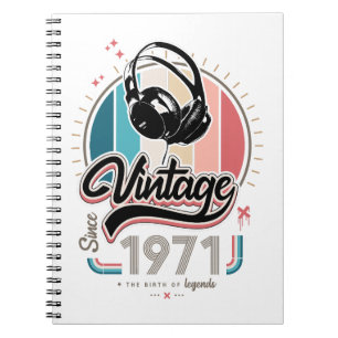 Cuaderno Vintage desde audífonos de 1971