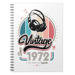 Cuaderno Vintage desde audífonos de 1972