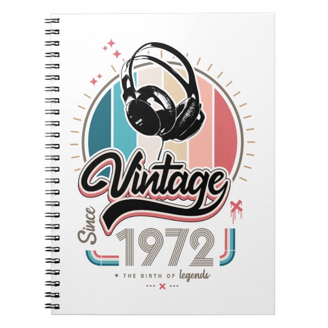 Cuaderno Vintage desde audífonos de 1972 (Frente)