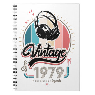 Cuaderno Vintage desde audífonos de 1979