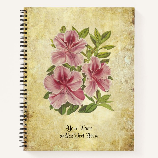 Cuaderno Vintage Elegant Rhododendron (Anverso)