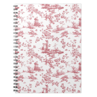 Cuaderno Vintage English Floral Toile de Jouy-Pink