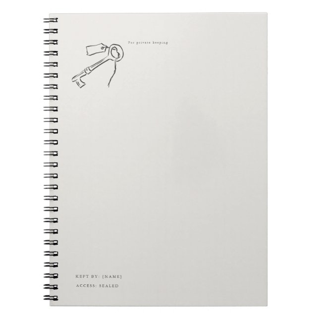 Cuaderno Vintage Epistolary Aesthetic Sealed Key (Frente)