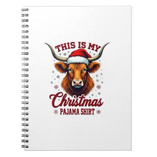 Cuaderno Vintage Esta Es Mi Camiseta De Navidad De Pijama H