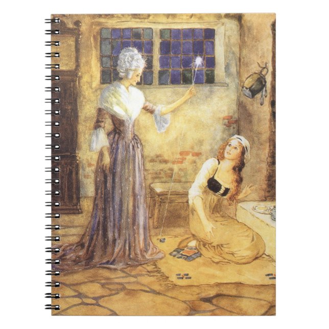 Cuaderno Vintage Fairy Tale Cinderella con lechera (Frente)