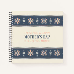 Cuaderno Vintage Feliz Día de la Madre   Portátil