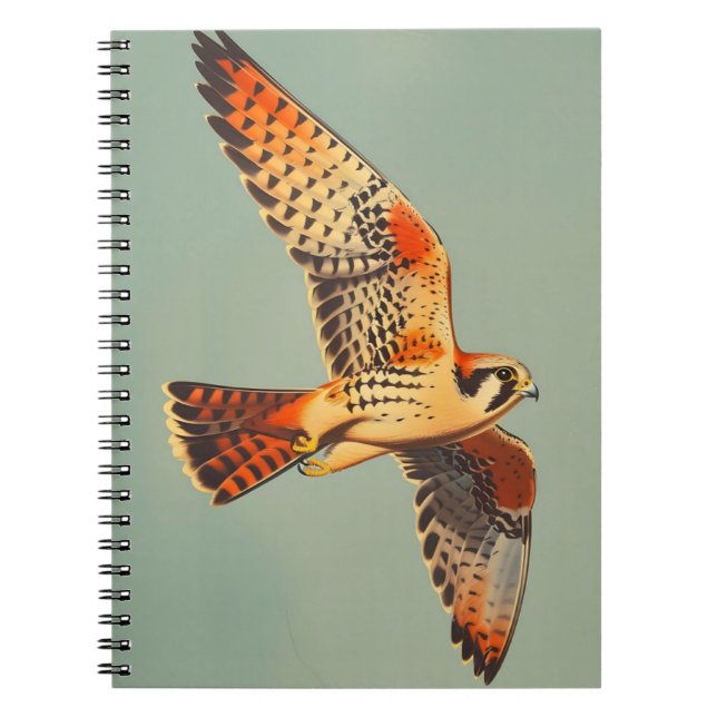 Cuaderno Vintage Flight of the American Kestrel (Frente)