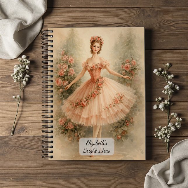 Cuaderno Vintage Floral Ballet Dancer (Subido por el creador)