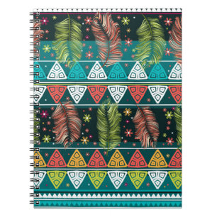 Cuaderno vintage floral étnico sin fisuras en doodle s