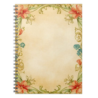Cuaderno Vintage Floral Frame Design