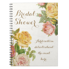 Cuaderno Vintage Floral Whitewash Primavera Shower