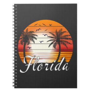 Cuaderno Vintage Florida USA Palm Trees Playa de Verano