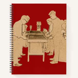 CUADERNO VINTAGE FOOSBALL FUZBOLL FOTO TABLE FOOTBALL