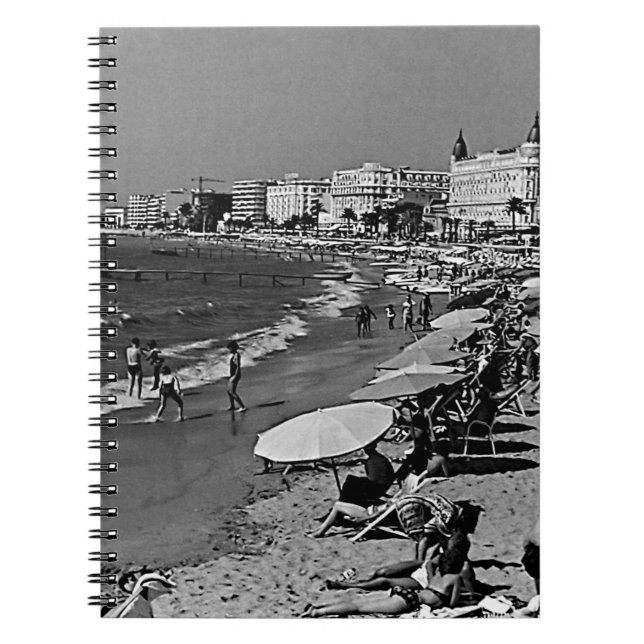 Cuaderno Vintage France Cannes the beach (Frente)