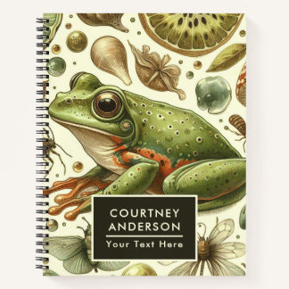 Cuaderno Vintage Frog Seamless Watercolor