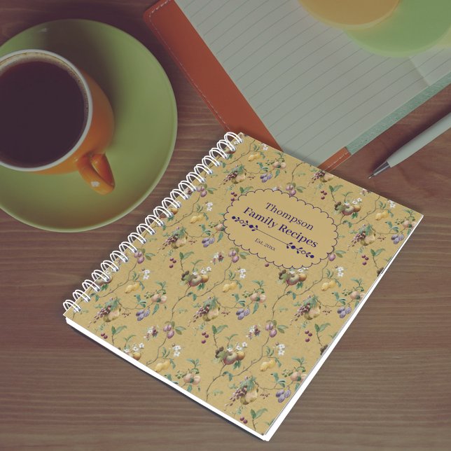 Cuaderno Vintage Fruit Pattern Recipe (Subido por el creador)