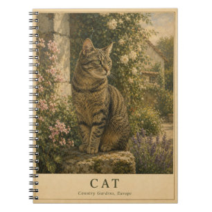 Cuaderno VINTAGE Gatos Jardines Europeos Campestre