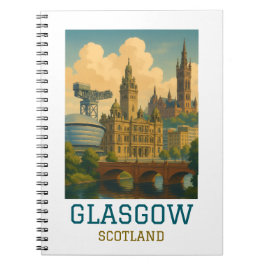 Cuaderno Vintage Glasgow Scotland Travel