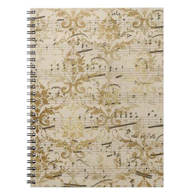 Cuaderno Vintage Gold Sheet Music (Frente)