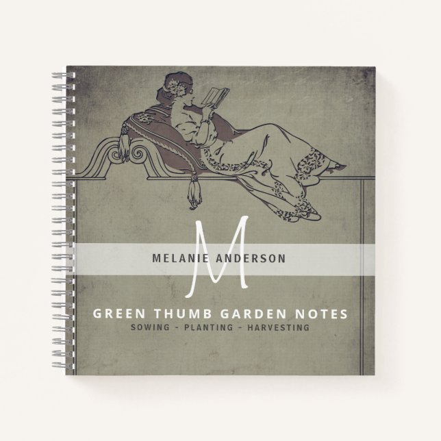 Cuaderno Vintage Gray Secret Garden Gardeners Journal (Anverso)