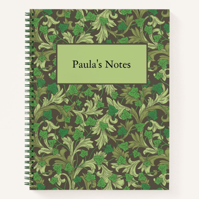 Cuaderno Vintage Green Ivy crece en Trellis (Anverso)
