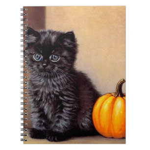 Cuaderno Vintage Halloween Black Kitten Ilustracion