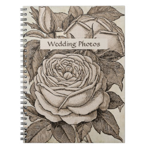 Cuaderno Vintage Halloween Victorian Gothic Rose in Sepia
