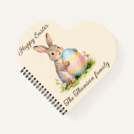 Cuaderno Vintage Happy Easter Bunny with Egg Family 