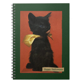 Cuaderno Vintage Happy Halloween Kitten Journal