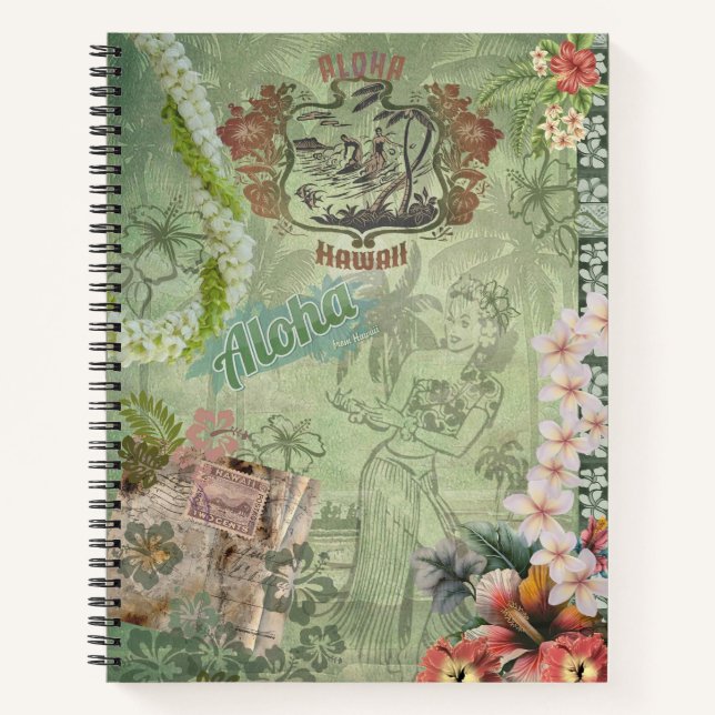 Cuaderno Vintage Hawaiian Scrapbook: Lei Pikake (Anverso)