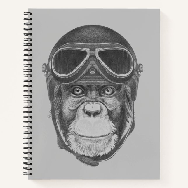 Cuaderno Vintage Helmet Chimpanzee (Anverso)