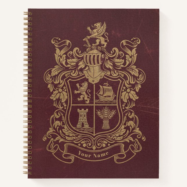 Cuaderno Vintage Heraldic Crest & Noble Shield Journal (Anverso)