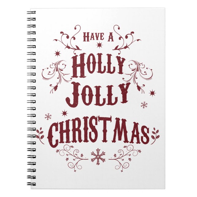 Cuaderno Vintage Holly Jolly Christmas (Frente)