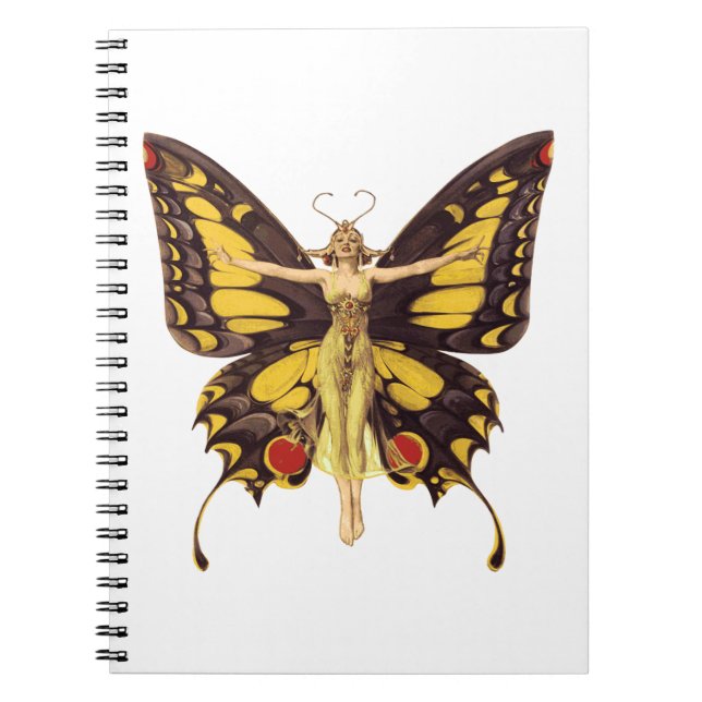 Cuaderno Vintage Ilustracion Butterfly Fairy (Frente)