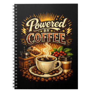 Cuaderno Vintage impulsado por café – Diseño retro para ama