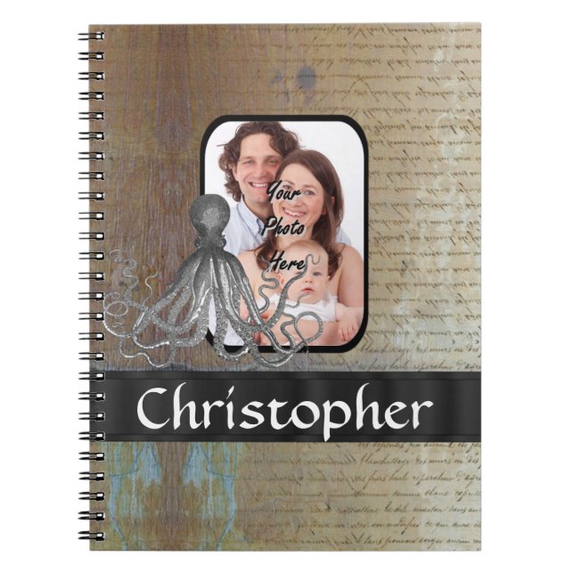 Cuaderno Vintage Kraken octopus (Frente)