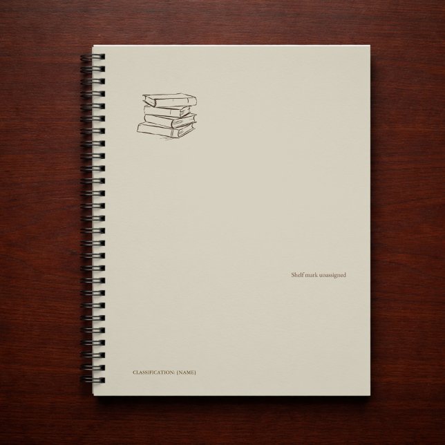 Cuaderno Vintage Library Dark Academia-Bundle of Books  (Stack of books Motif Handrawn Notebook for Book lovers)