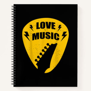 Cuaderno Vintage Love Guitar Music Lover Gift